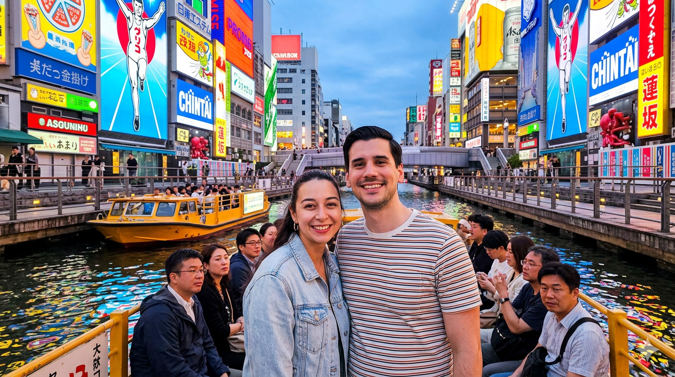 Paseo en Barco por el Río Dotonbori